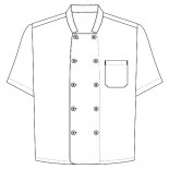 Chaqueta económica unisex manga corta blanca